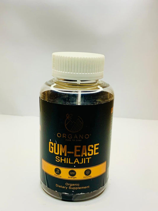Organo Gum-Ease Shilajit - 100% Organic Shilajit for Strength, Powerful Stamina, & Immunity