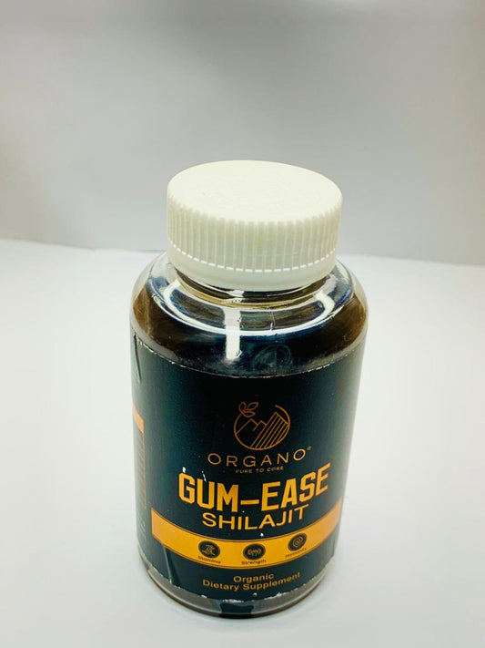 Organo Gum-Ease Shilajit - 100% Organic Shilajit for Strength, Powerful Stamina, & Immunity